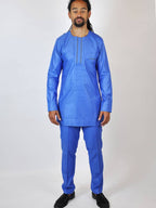 Royal Blue African Men Authentic Suit
