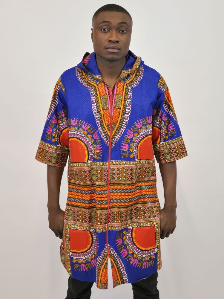Dashiki Hoody Long Shirt
