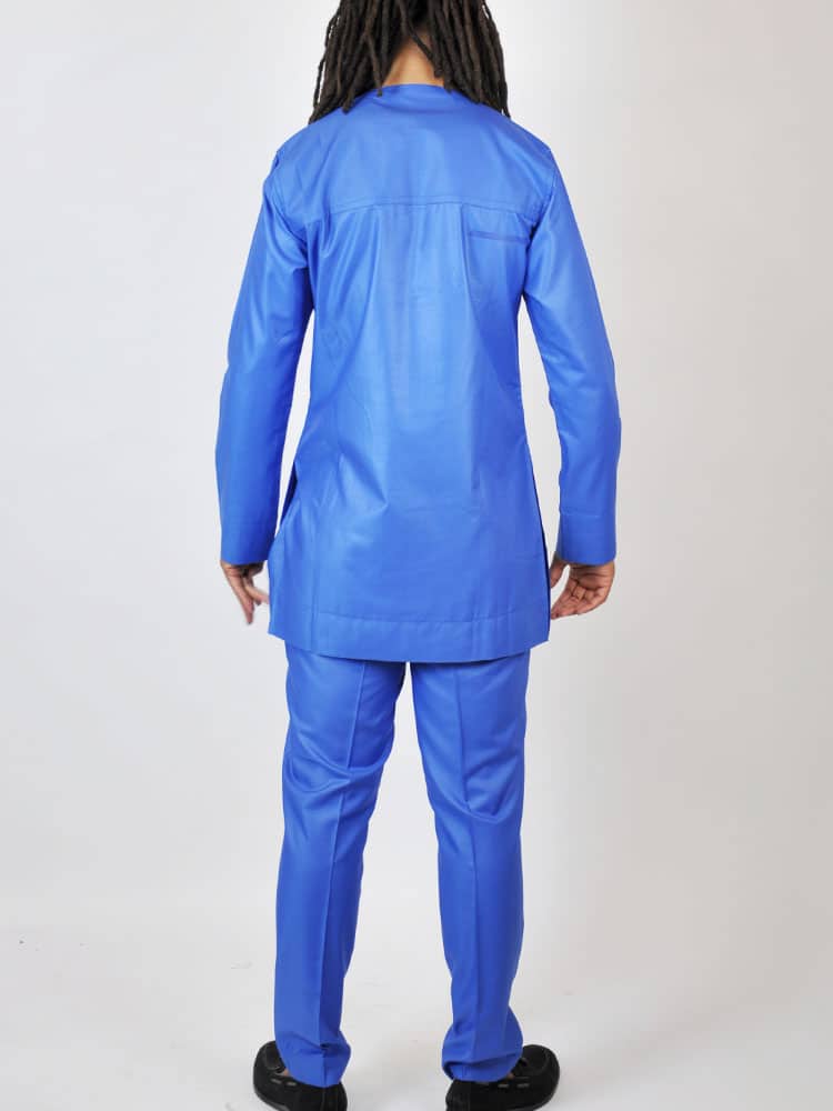 Royal Blue African Men Authentic Suit
