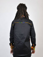 Black African Kente Fusion Suit Shirt