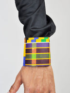 Black African Kente Fusion Suit Shirt