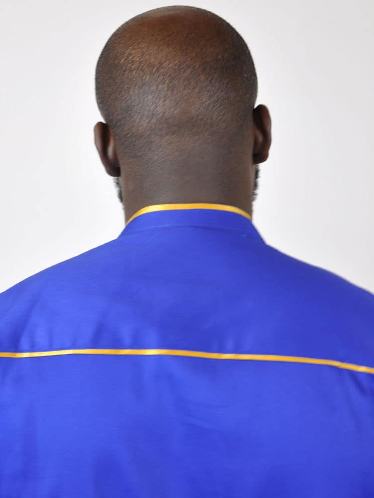 Bold Blue African Embroidered Shirt