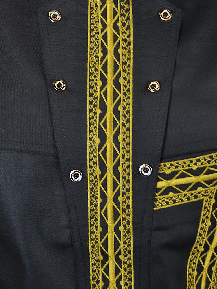 Abrafo Black & Gold Traditional African Suit