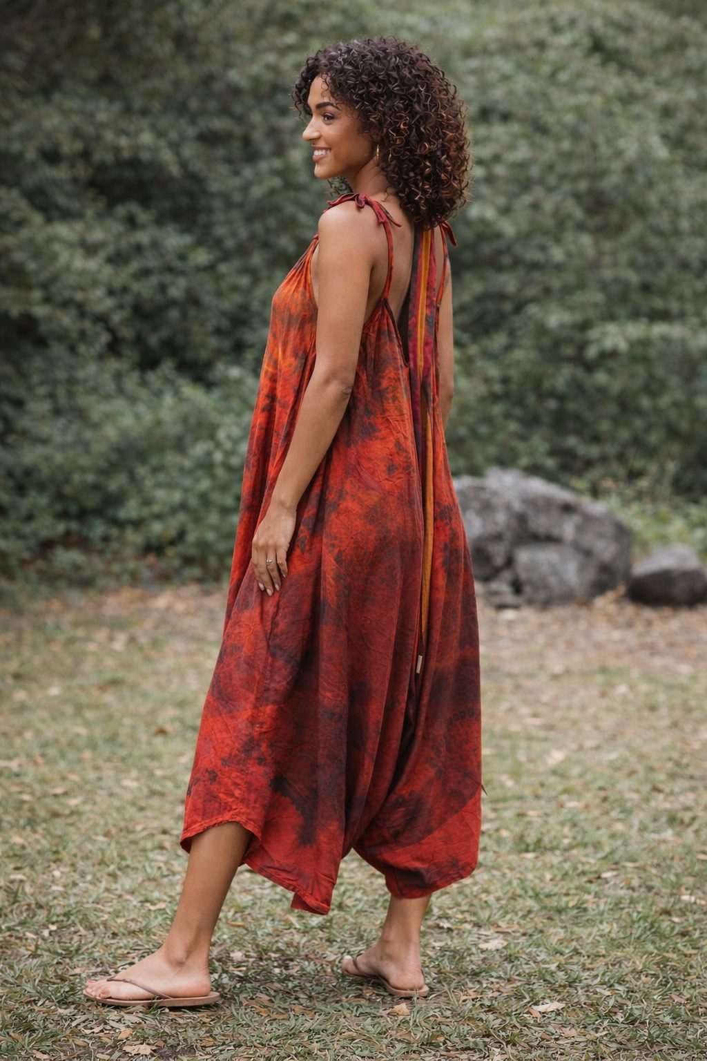 Free Size Bohemian Patchwork Wide-Leg Jumpsuit  - Selim
