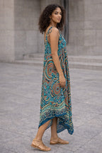 Free Size Bohemian Patchwork Wide-Leg Jumpsuit  - Nanfile