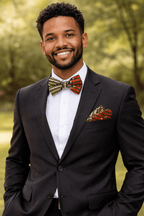 African Ankara Print Bow Tie and Handkerchief sets