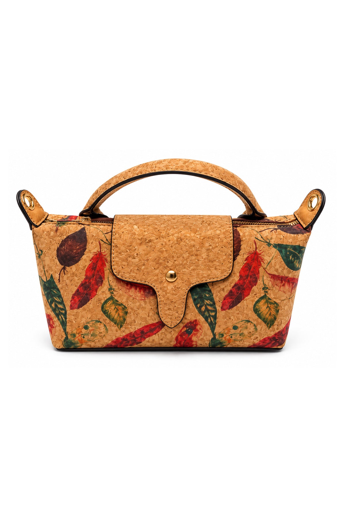 Printed Cork Mini Handbag – Top Handle & Crossbody Bag