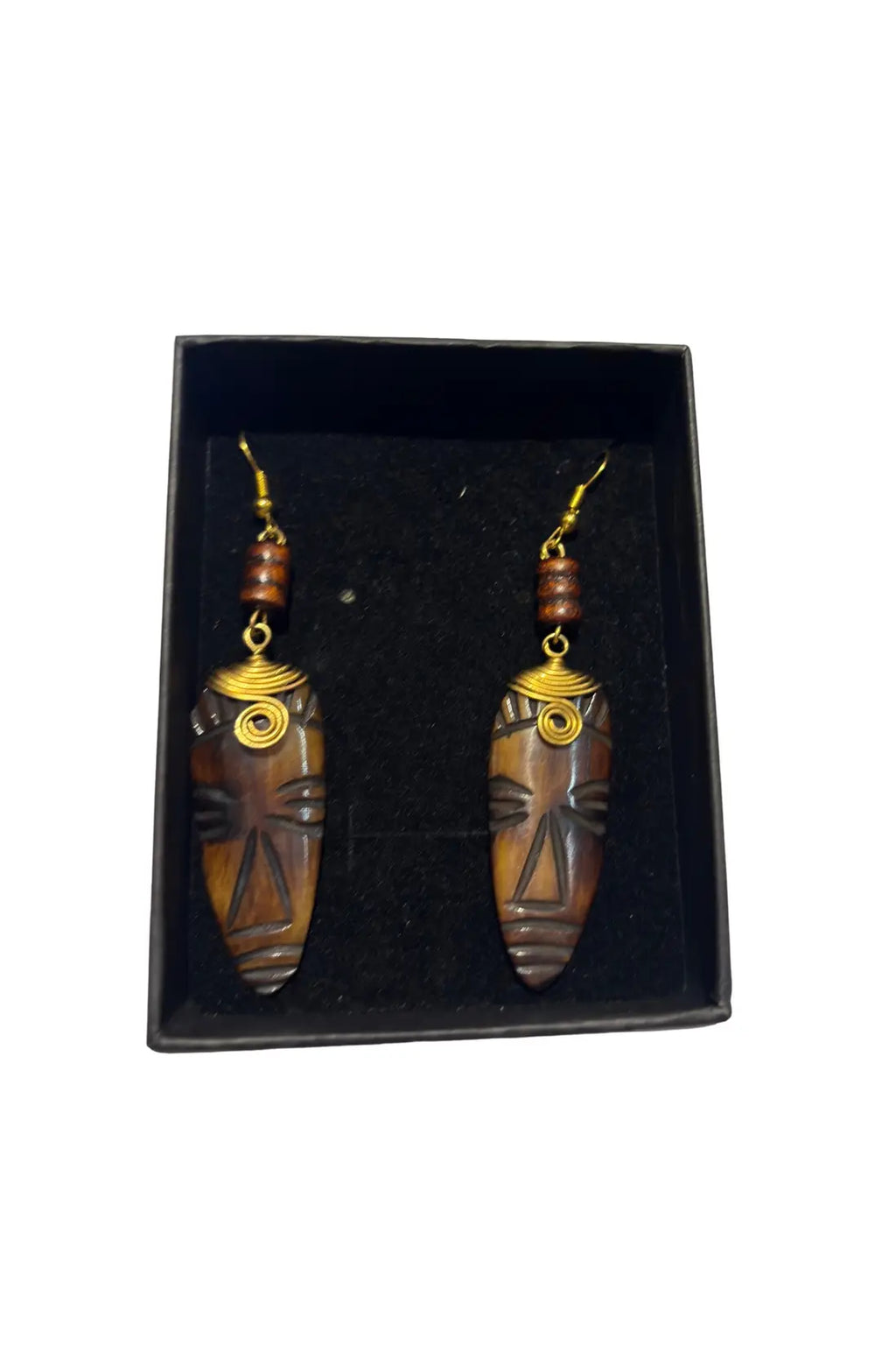 Handcrafted Wooden African Kenyan Earrings - Alingo