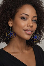 Molly Multi-Colour Circle Dangle Kenyan Beaded Earrings