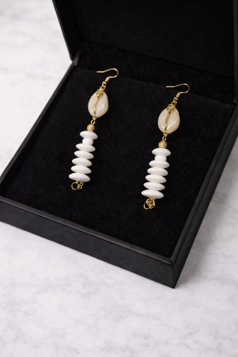Handcrafted Wooden African Kenyan Tribal Earrings -Sahara
