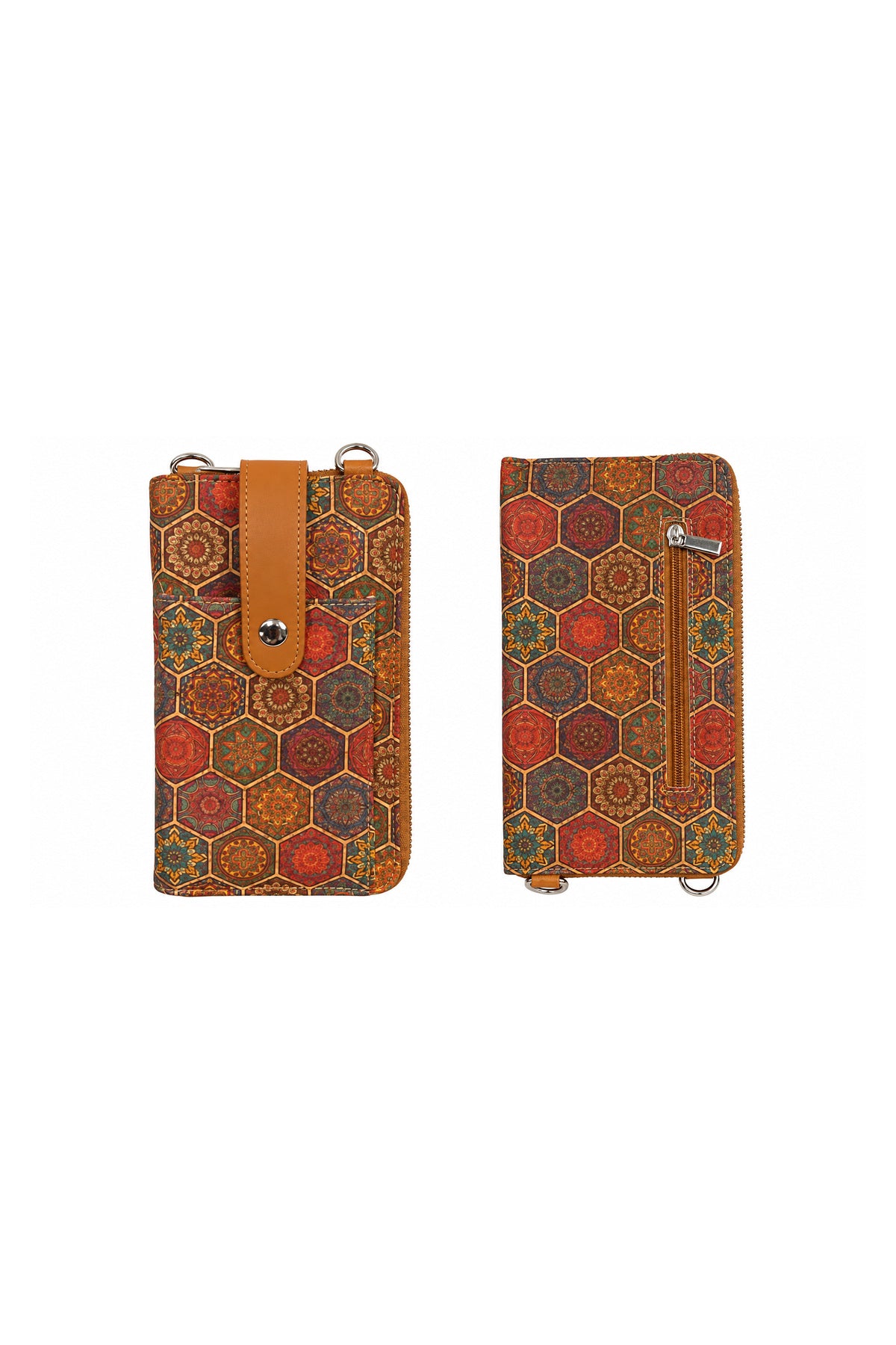 Cork Crossbody Phone Wallet and Purse multi design collection front view