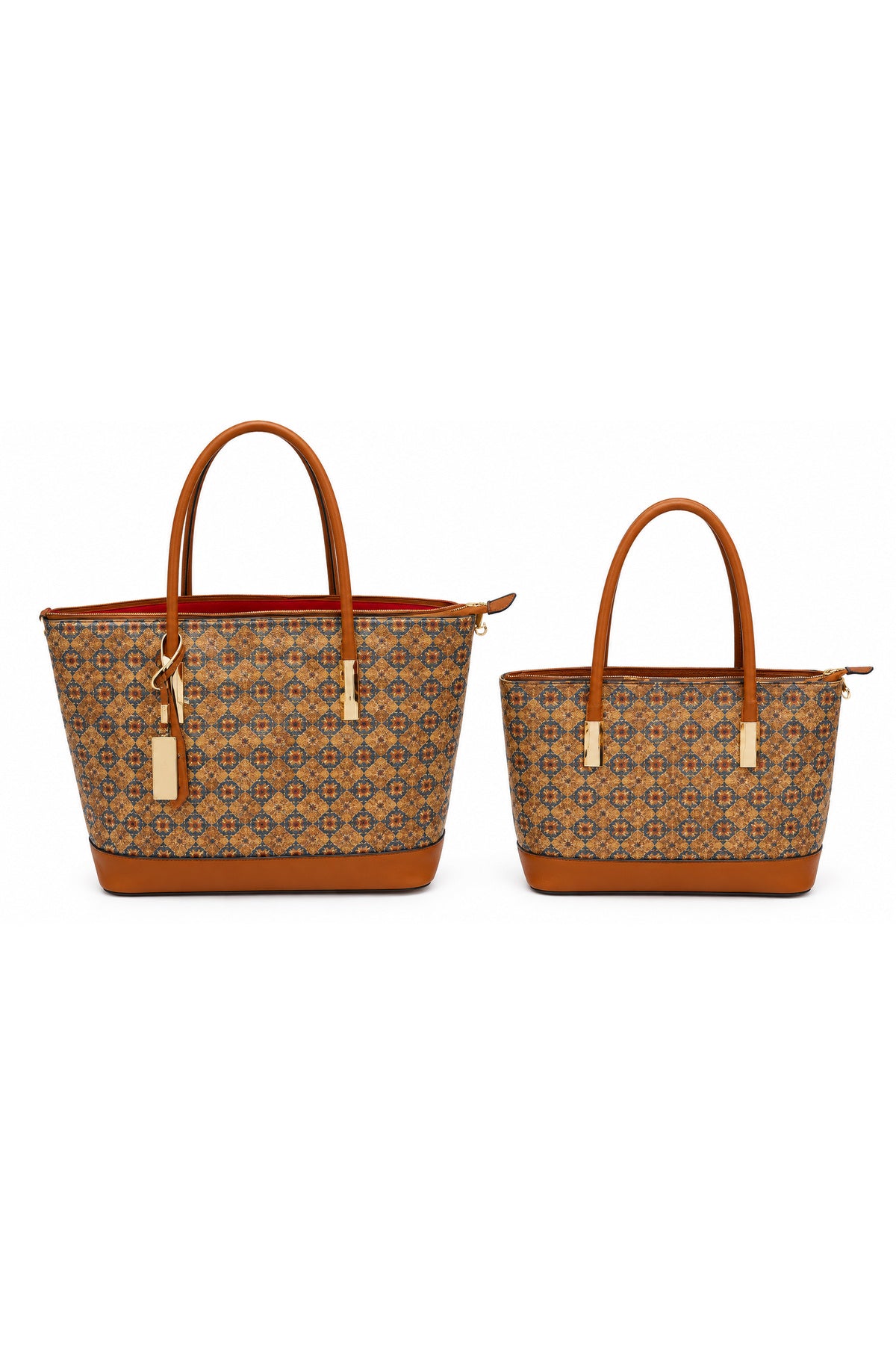 2-Piece Cork Tote Bag Set – Large & Small Matching Handbags
