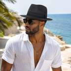 Men's Straw Sun Hat | Wide Brim Summer Hat | Lightweight Beach Hat for Men | Sun Protection Hat | Holiday Travel Hat | Outdoor Sun Hat