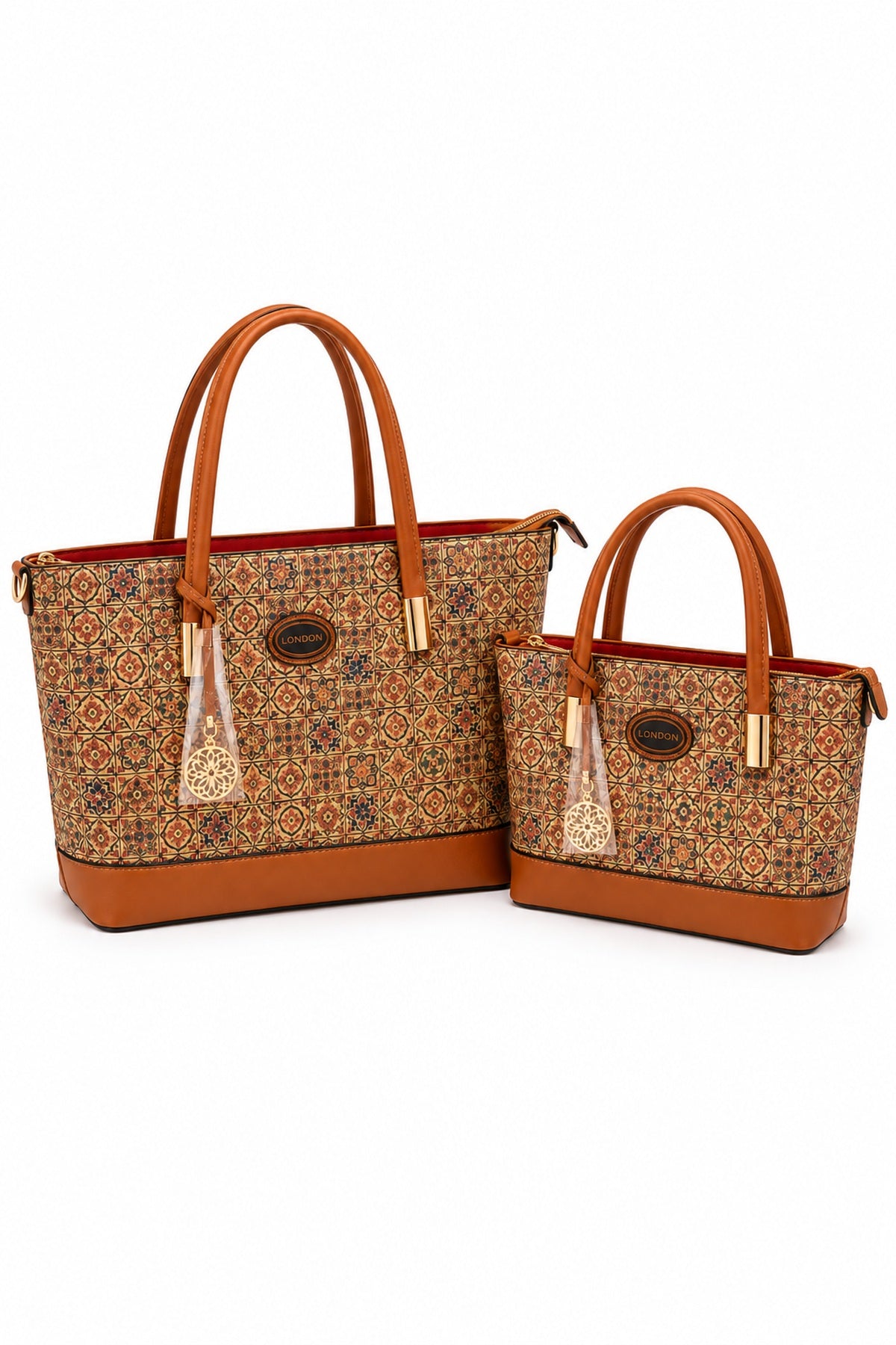 2-Piece Cork Tote Bag Set – Large & Small Matching Handbags