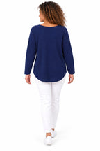 Women's Relaxed Fit Long Sleeve Textured Top – Available in Multiple Colours