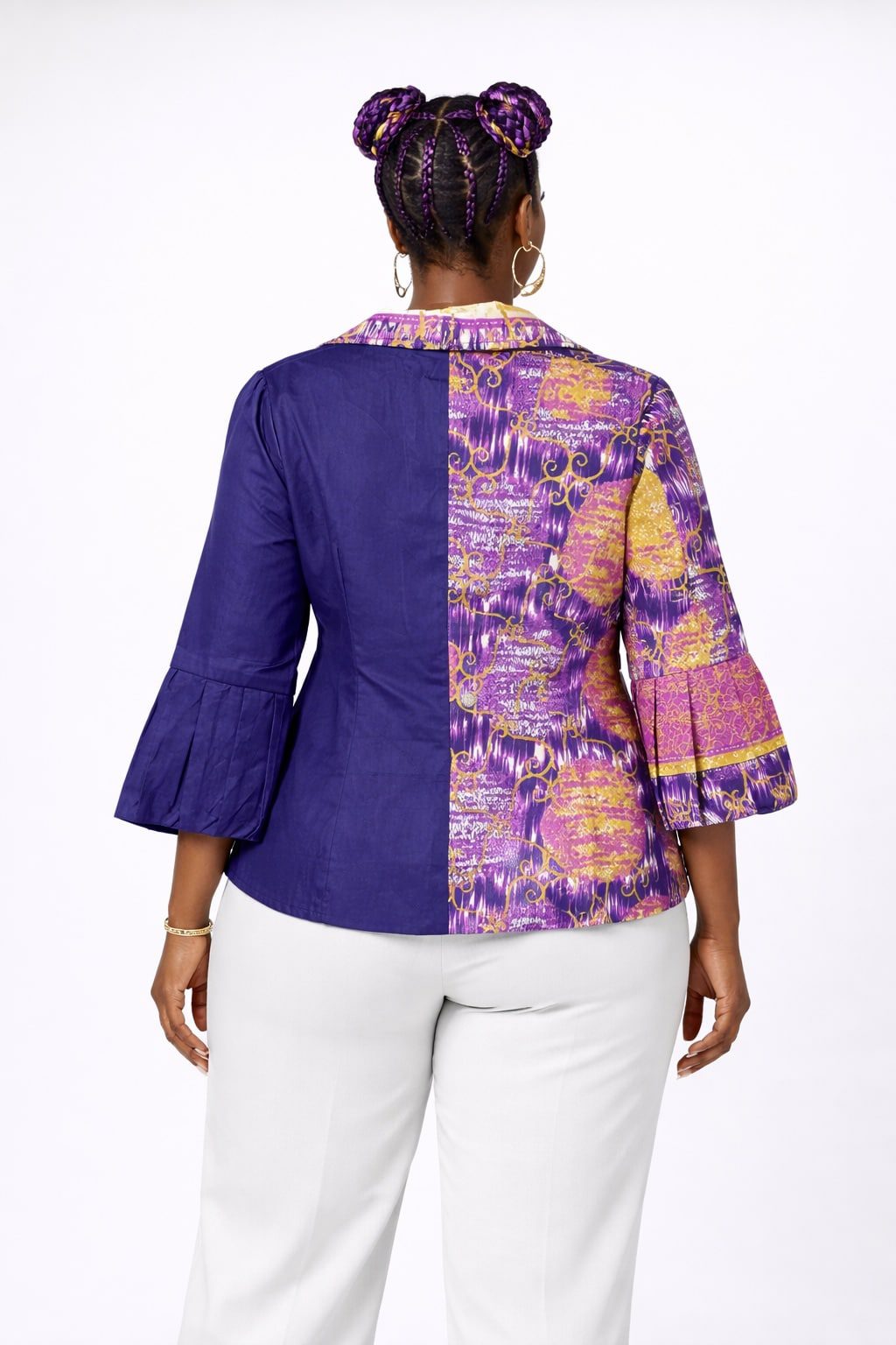 Royal Blue & Purple African Print Statement Jacket