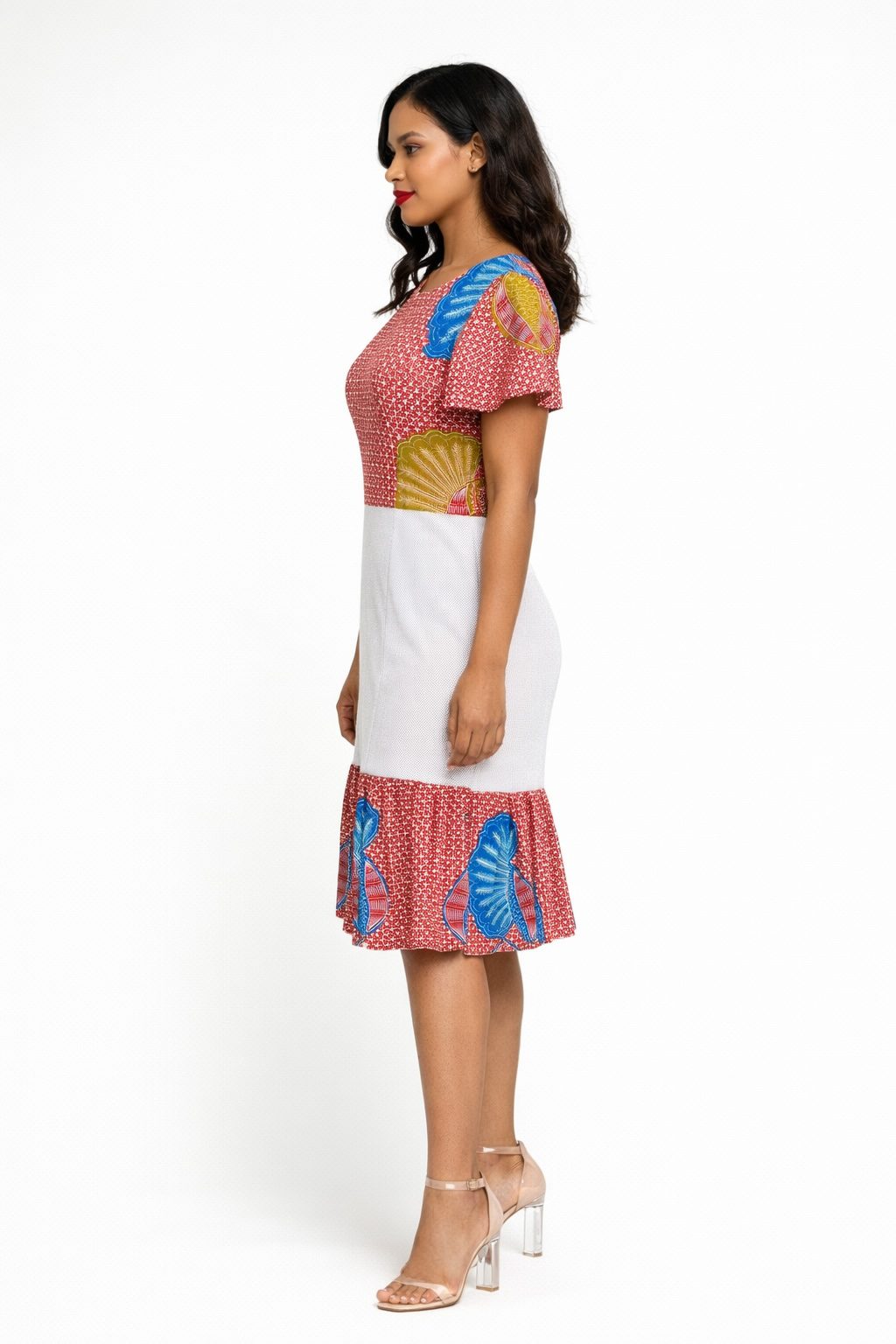 Colour-Block Midi Dress