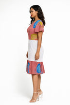 Colour-Block Midi Dress