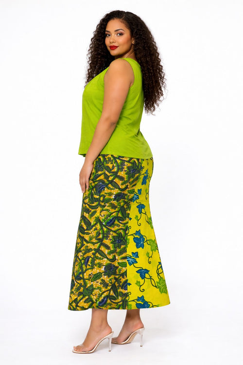 African Print Maxi Skirt Set