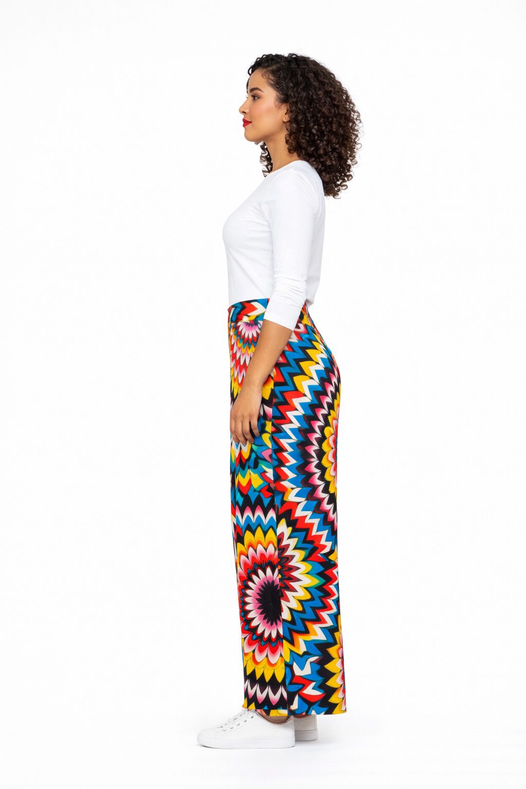 Ankara Print Wide-Leg Trousers