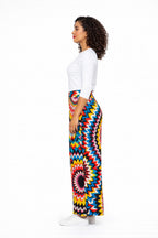 Ankara Print Wide-Leg Trousers