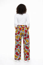 Ankara Print Wide-Leg Trousers