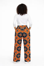 Ankara Print Wide-Leg Trousers