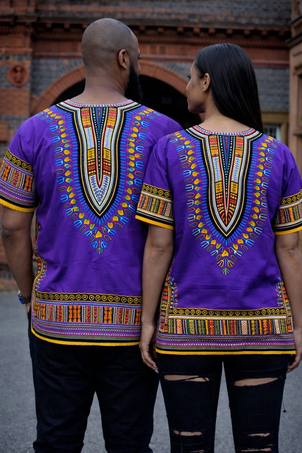 Men's Purple African Dashiki Loose Fit Shirt