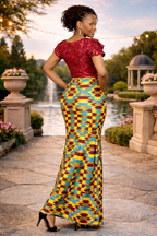 Lerato Ankara Print Mermaid Silhouette Dress