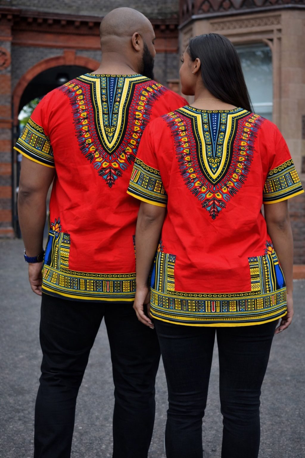Red Unisex Dashiki Shirt
