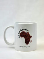 African Map Shaped 'Home grown' Bean Mug