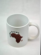 African Map Shaped 'Home grown' Bean Mug