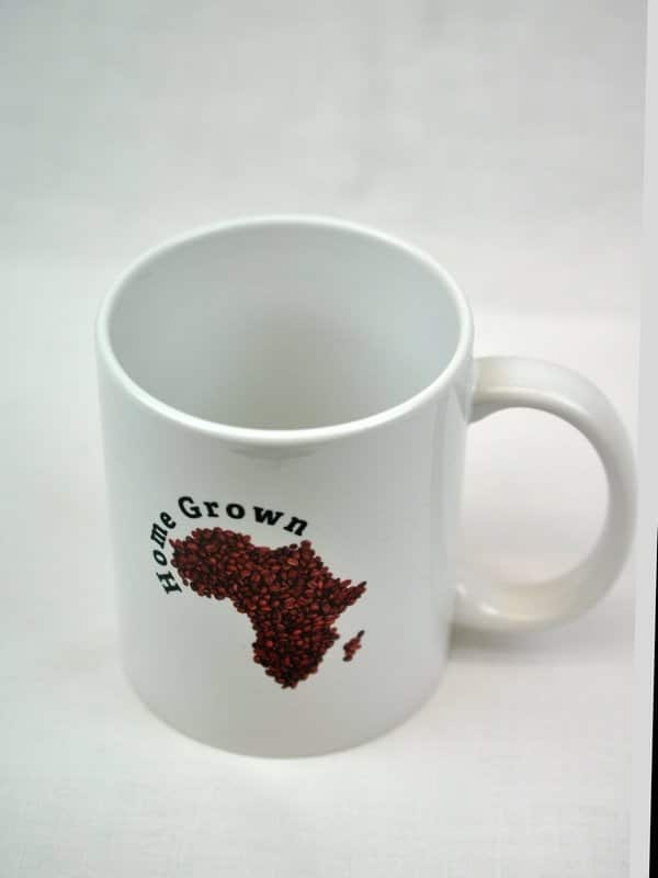 African Map Shaped 'Home grown' Bean Mug