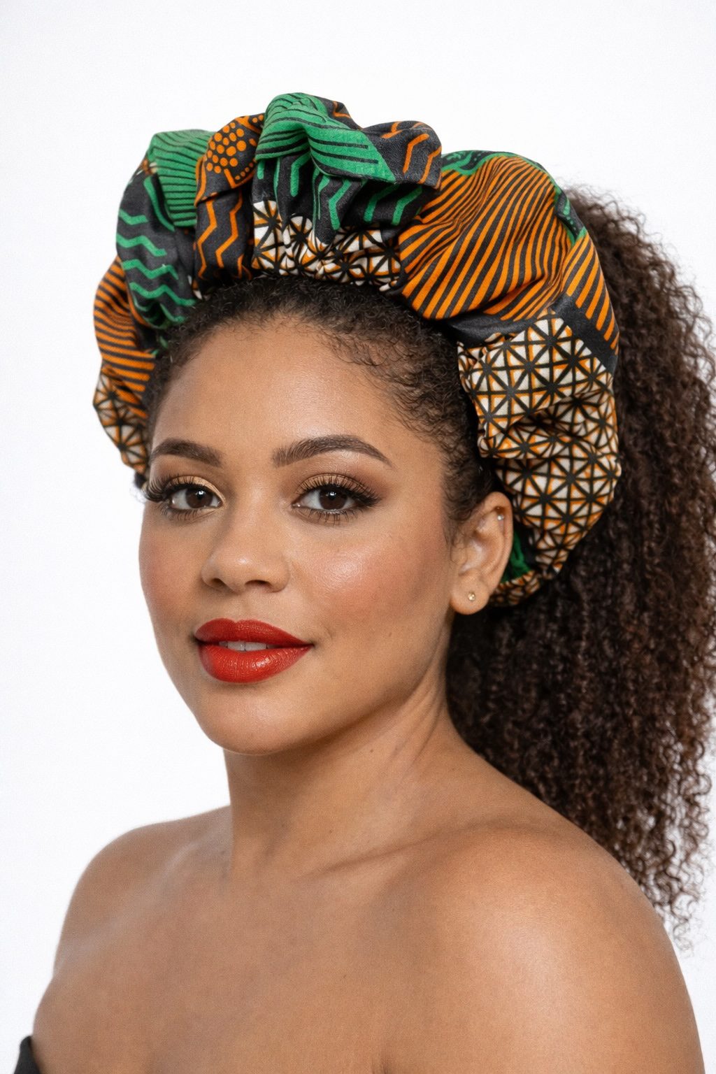 African Print Elastic Headwrap
