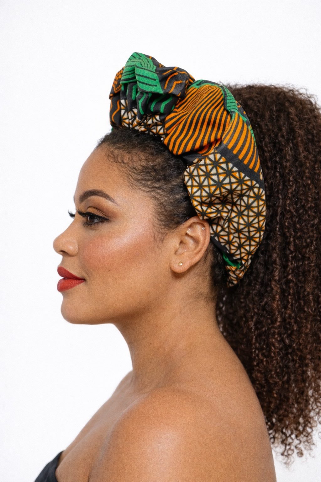 African Print Elastic Headwrap