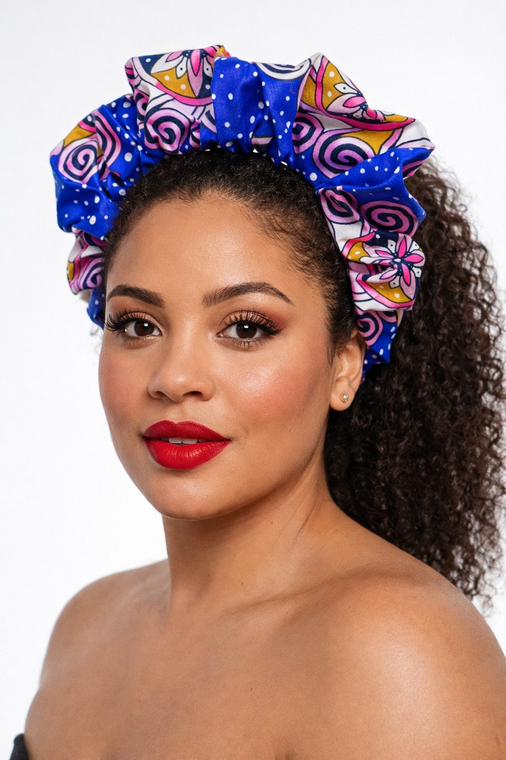 African Print Elastic Headwrap