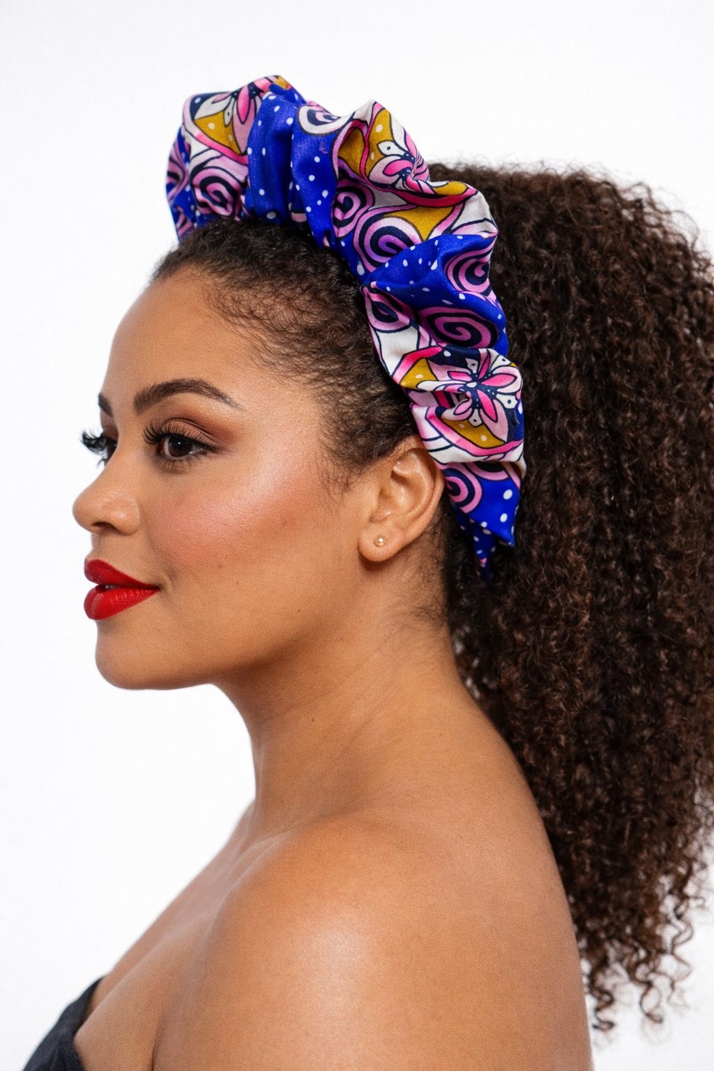 African Print Elastic Headwrap