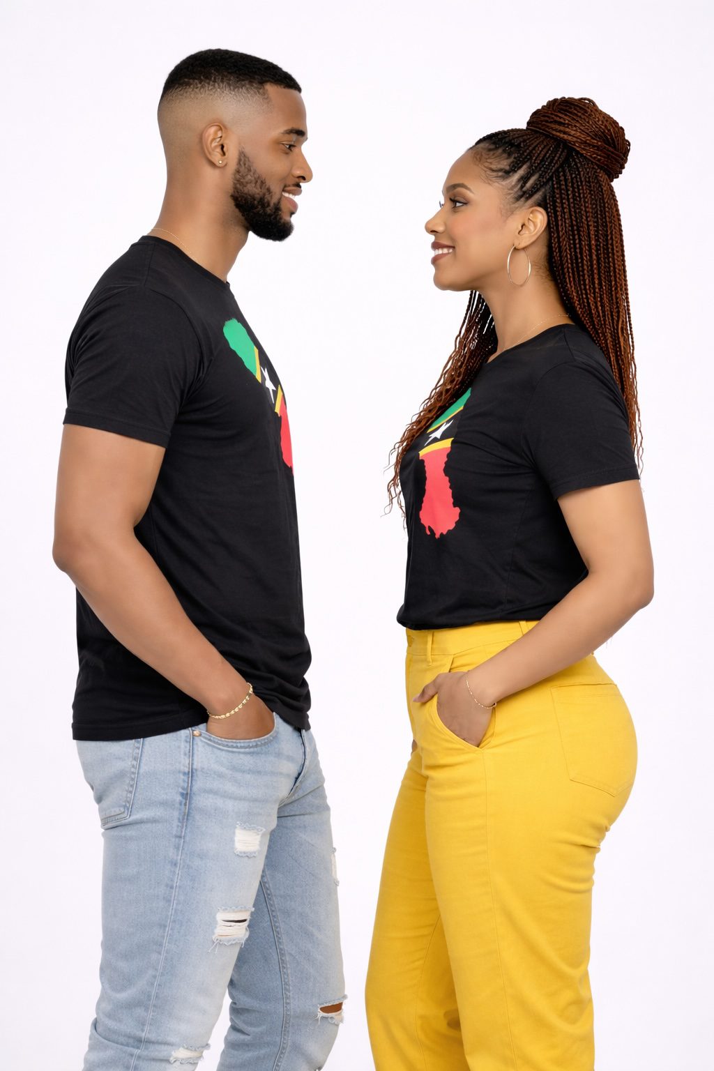Adeline Saint Kitts and Nevis Country Flag Top
