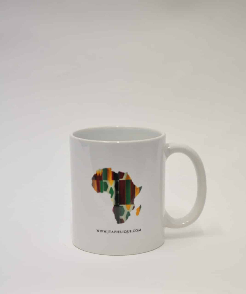 African Map Shaped Ankara Style Mug