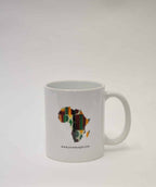 African Map Shaped Ankara Style Mug