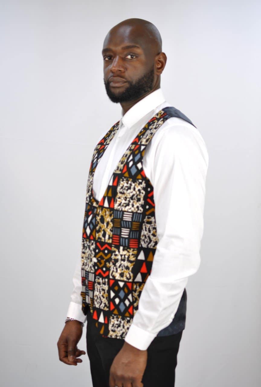 Low Neck Kitoko Ankara Waistcoat