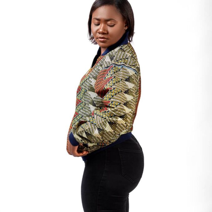 Unisex Abeba Men's African Print Bomber Jacket