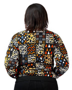 Unisex Kente Print Bomber Jacket