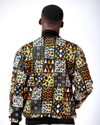 Unisex Kente Print Bomber Jacket