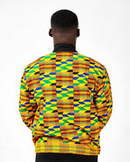 Deja Unisex Kente Print Bomber Jacket