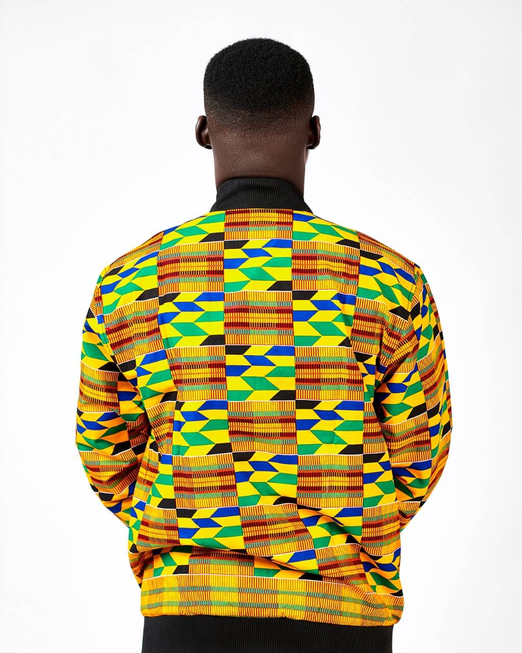 Deja Unisex Kente Print Bomber Jacket