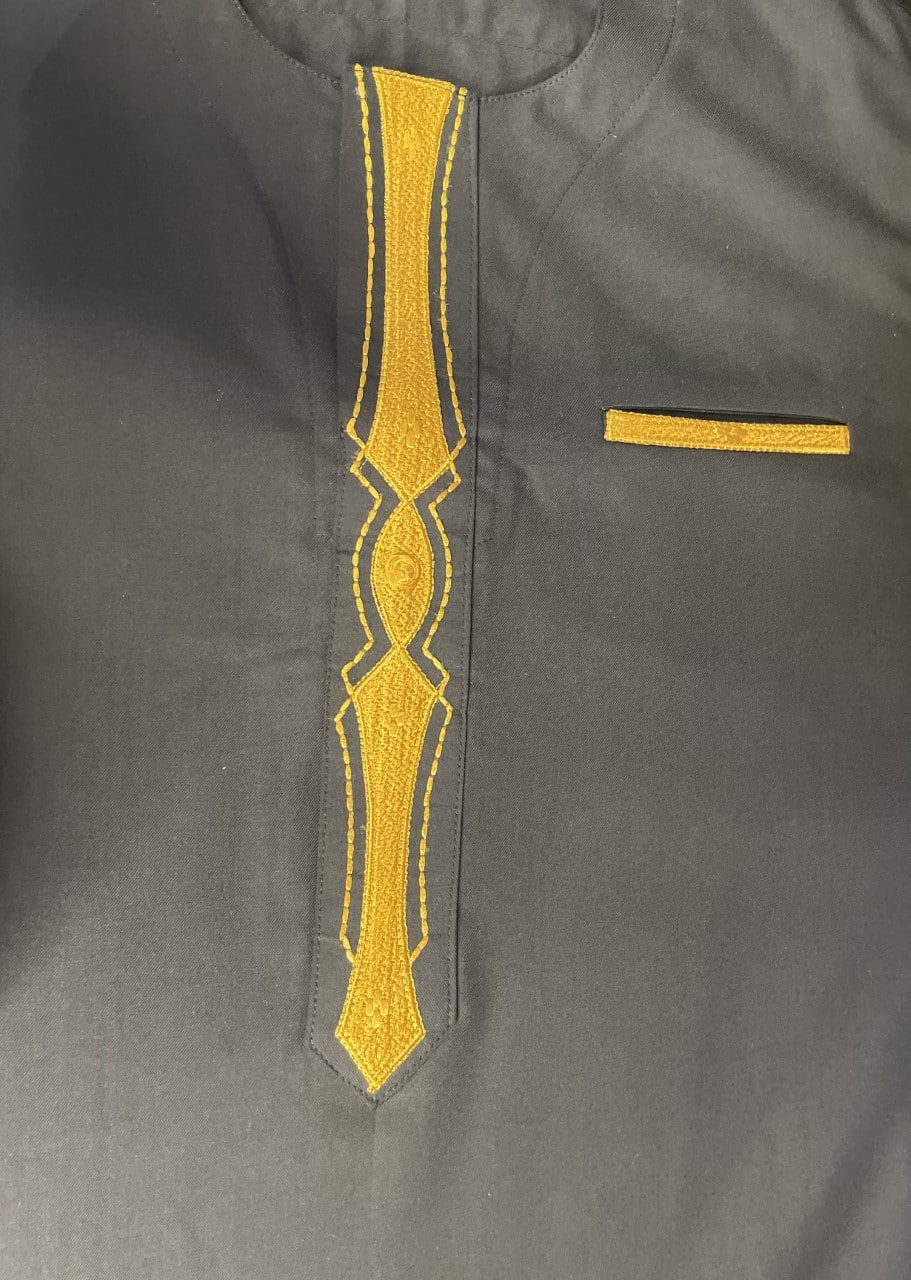 Cljo White & African Embroidery Occasion Shirt