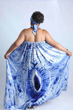 Tie-Dye Kaftan with Matching Headscarf- Sefa