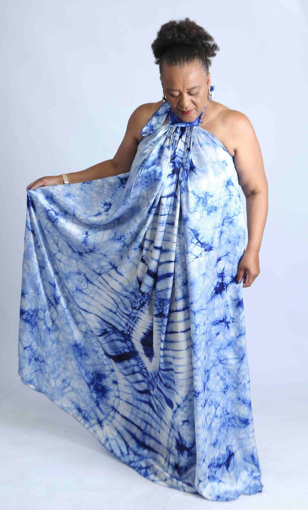 Tie-Dye Kaftan with Matching Headscarf- Sefa