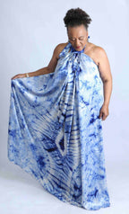 Tie-Dye Kaftan with Matching Headscarf- Sefa